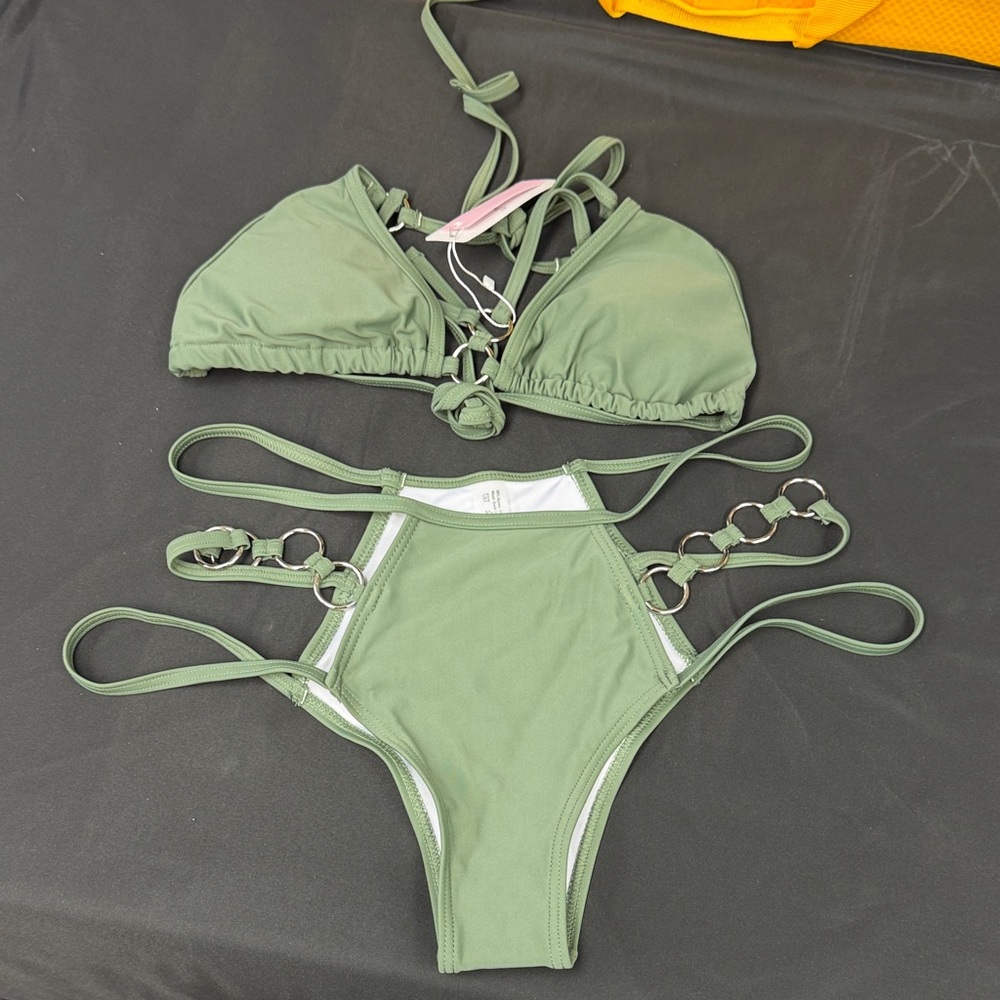 EJ Soyo size large 2 piece swim set Stylish Green Women's Bikini Set photo ready